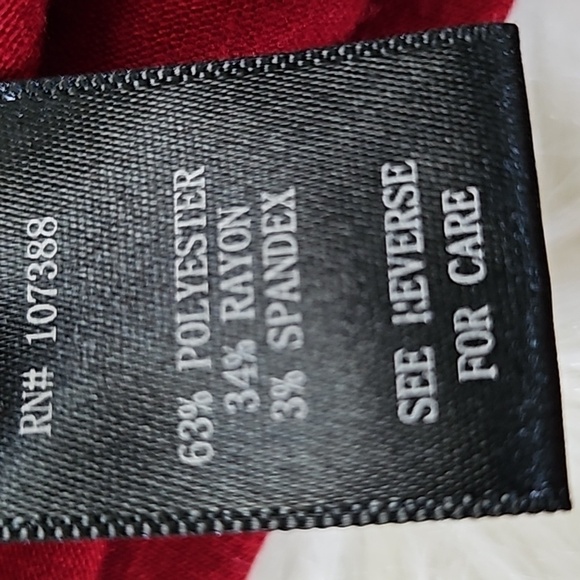 Maurices Dark Red Fold Over Turtleneck Short Sleeve Blouse - Picture 12 of 14